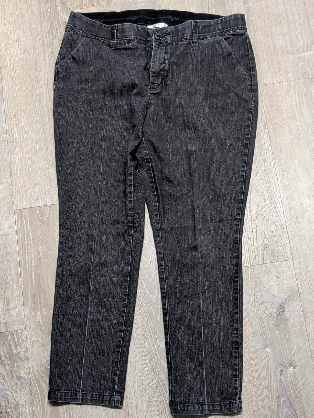 CJ Banks Black Straight Leg Jeans for Women